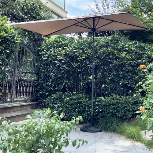 Sombrilla rectangular de 8x4ft para terraza con manivela e impermeable 7