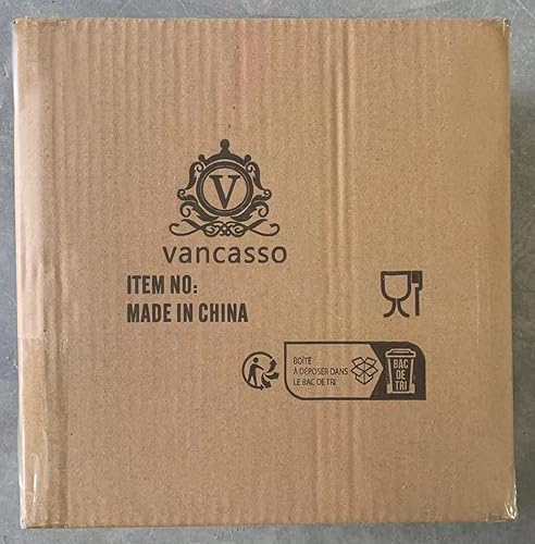 Miniatura 13 de vancasso Selene - Juego de 6 mini moldes de cerámica de 4 onzas, aptos para horno, para crema brûlée, soufflés, postres, patrones hechos a mano en