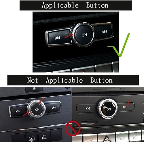 Miniatura 2 de Cubierta negra para botón de volumen de automóvil, compatible con Mercedes Benz B C E G Class W246 W204 W212 ML W166 CLSLCLACLSSLK (modelo A)
