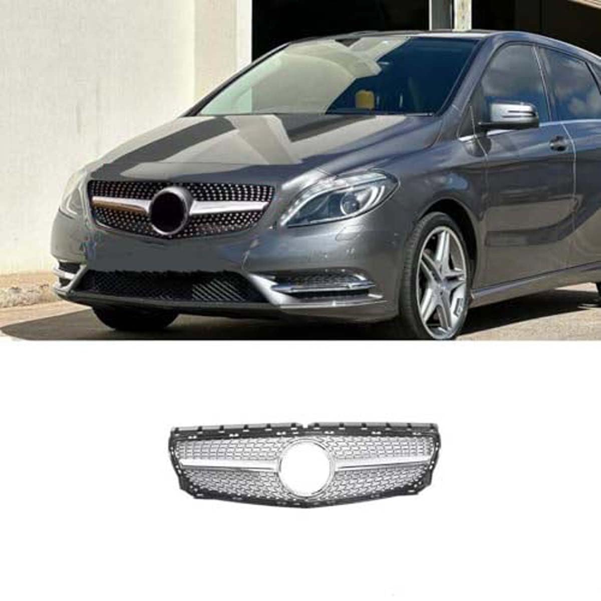 BXQDAM Front grille,Compatible with Mercedes-Benz B-Class W246 2011-2014,Front grille parts