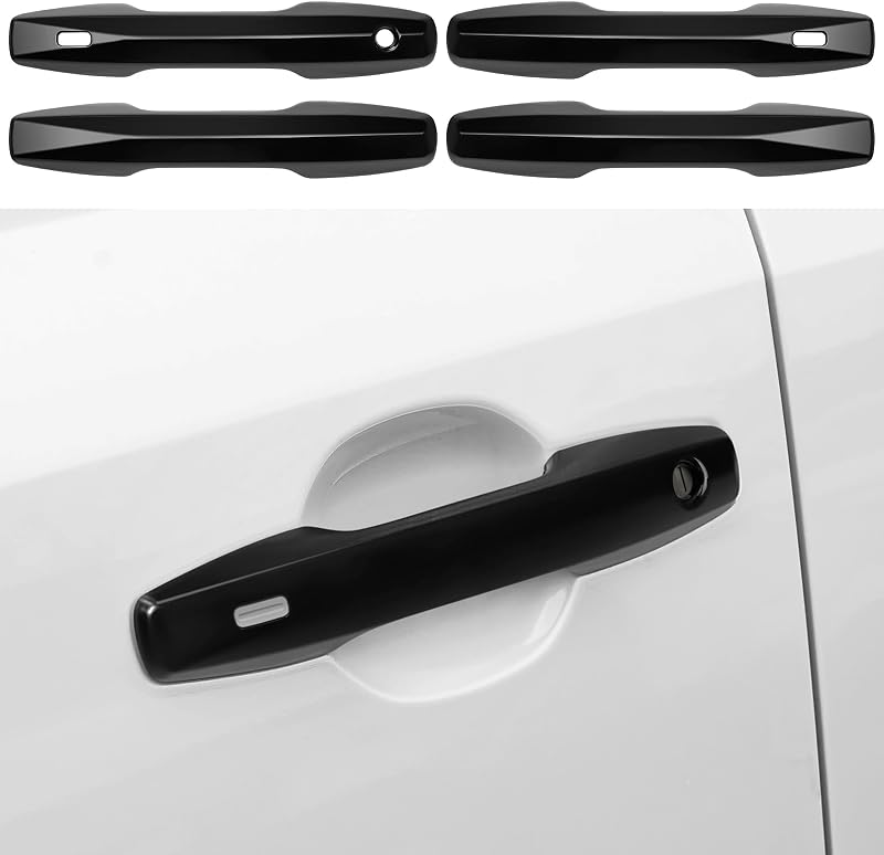 Capa protetora para maçaneta externa Toyota RAV4 2026/2027 ABS preta brilhante – 1 unidade