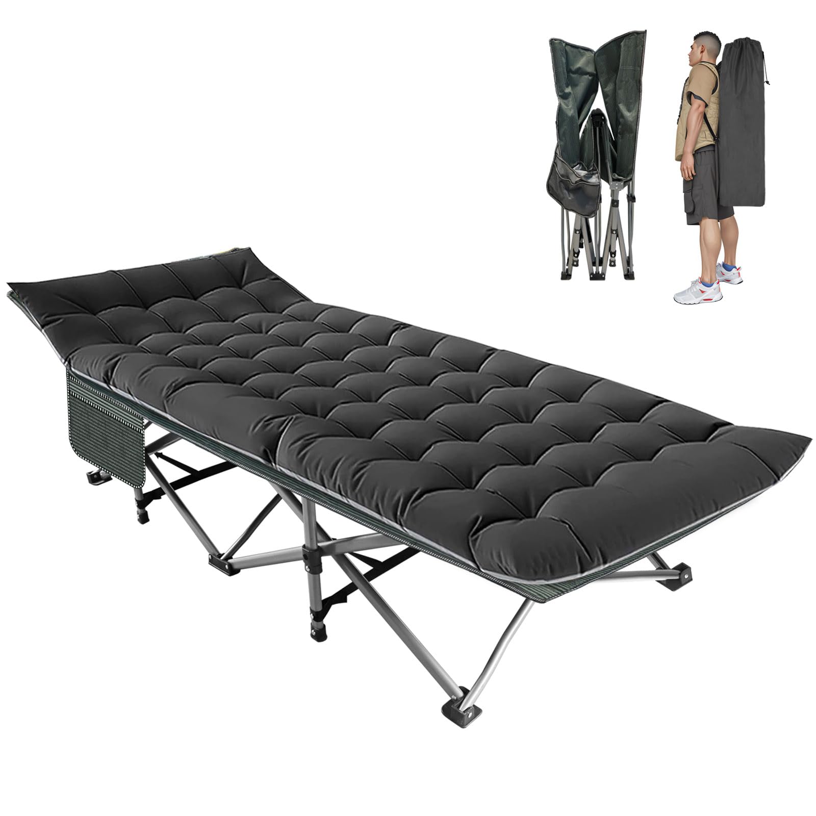 Sleeping Pad REDCAMP Padded Folding Camping Cot For Adults, Heavy