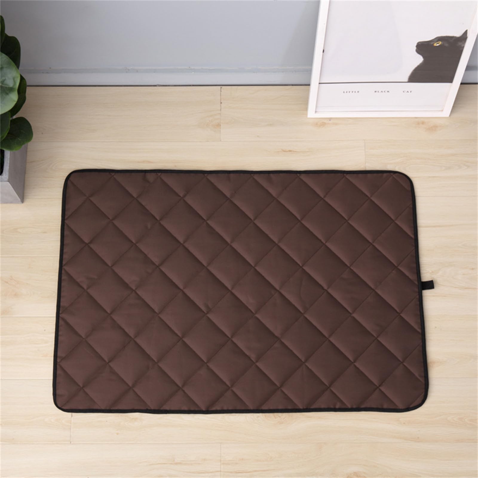 Lukery 2 Stück Wickelunterlage Waschbar für Hunde, Welpenunterlagen Wiederverwendbare Matten Trainingspads für Hunde Schnell Absorbierend für Laufstall/Autositz/Sofa (XXL80*120cm,Kaffee)