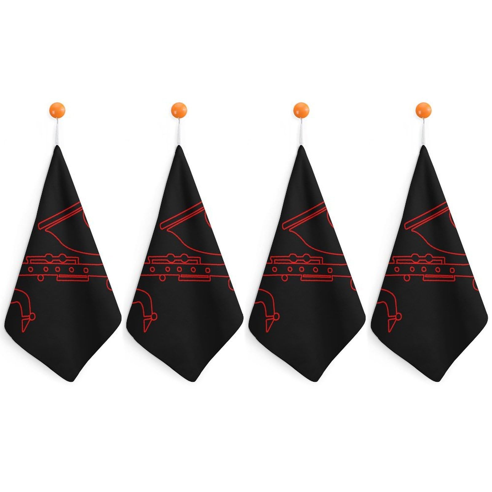 CGSBNGHA Saxophone Print Hand Towel Hanging Face Towels Cleaning Cloths Handkerchief for Bathroom Kitchen