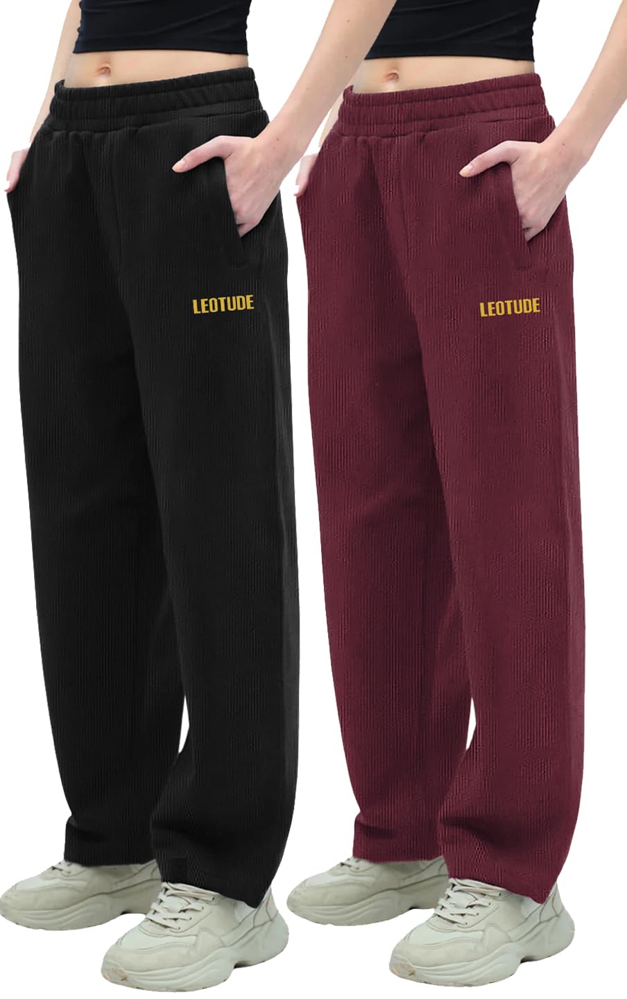 leotude Women's Loose Mid Rise Pants-picture-42