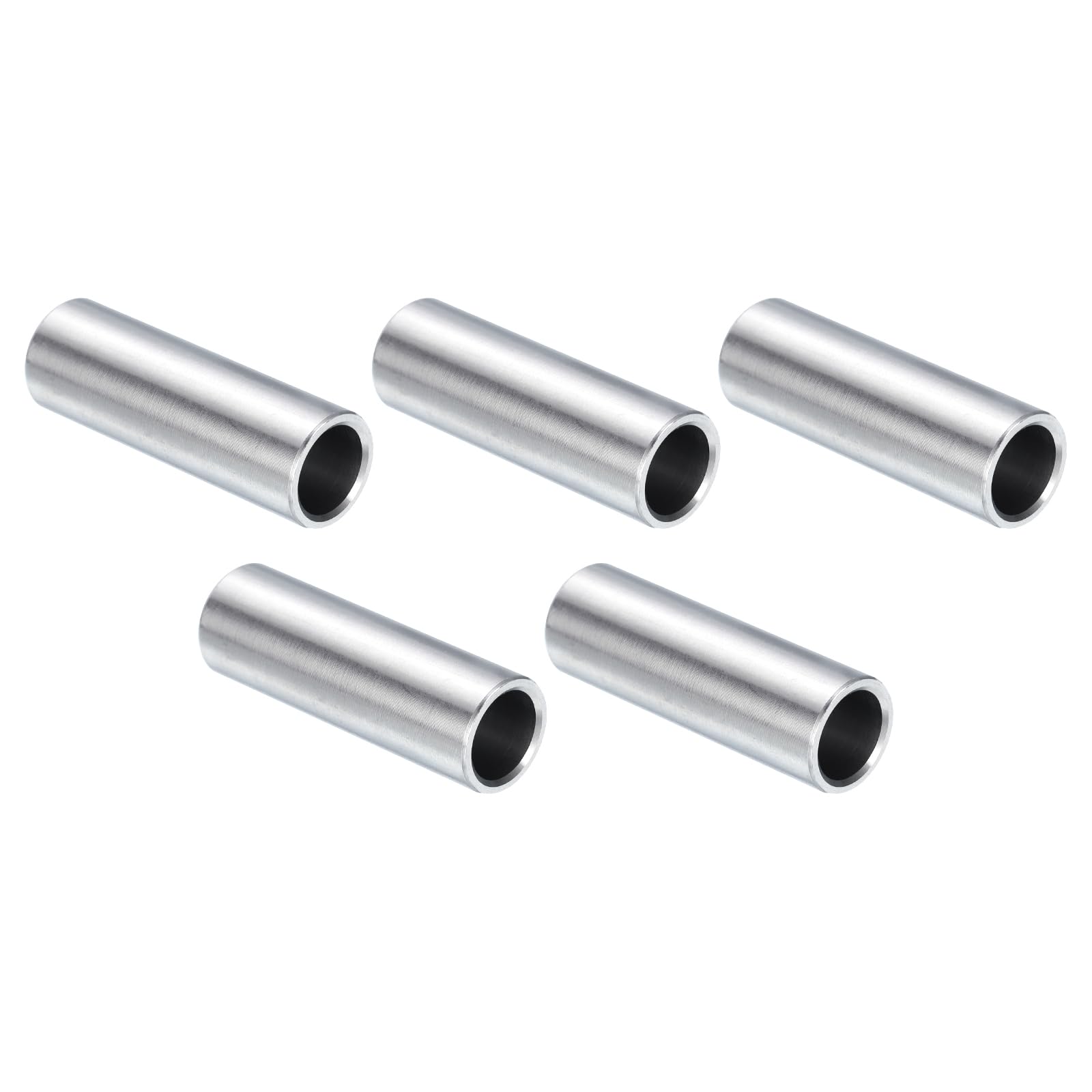 uxcell 5pcs Stainless Steel Spacer 3/8" Bore x 1/2" OD x 1-1/2" Length Screw Standoff Bushing Plain Finish Round Metal Spacer for 3/8 Screws Bolts and