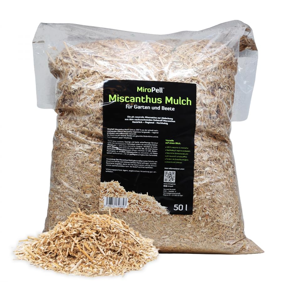 MiroPell Miscanthus Gartenmulch Nachhaltige Alternative zu Rindenmulch