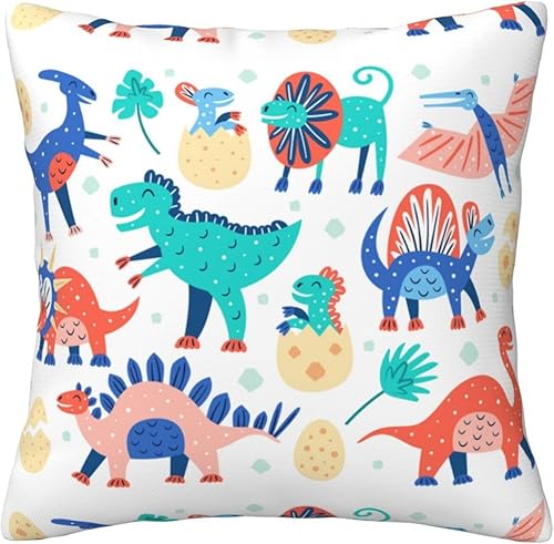 Aimeryup Throw Pillow Covers 20x20 Inch Cute Dinosaurs Decorative Pillow Covers Cushion Covers cojines decorativos para sala Pillow Cases Cute Throw