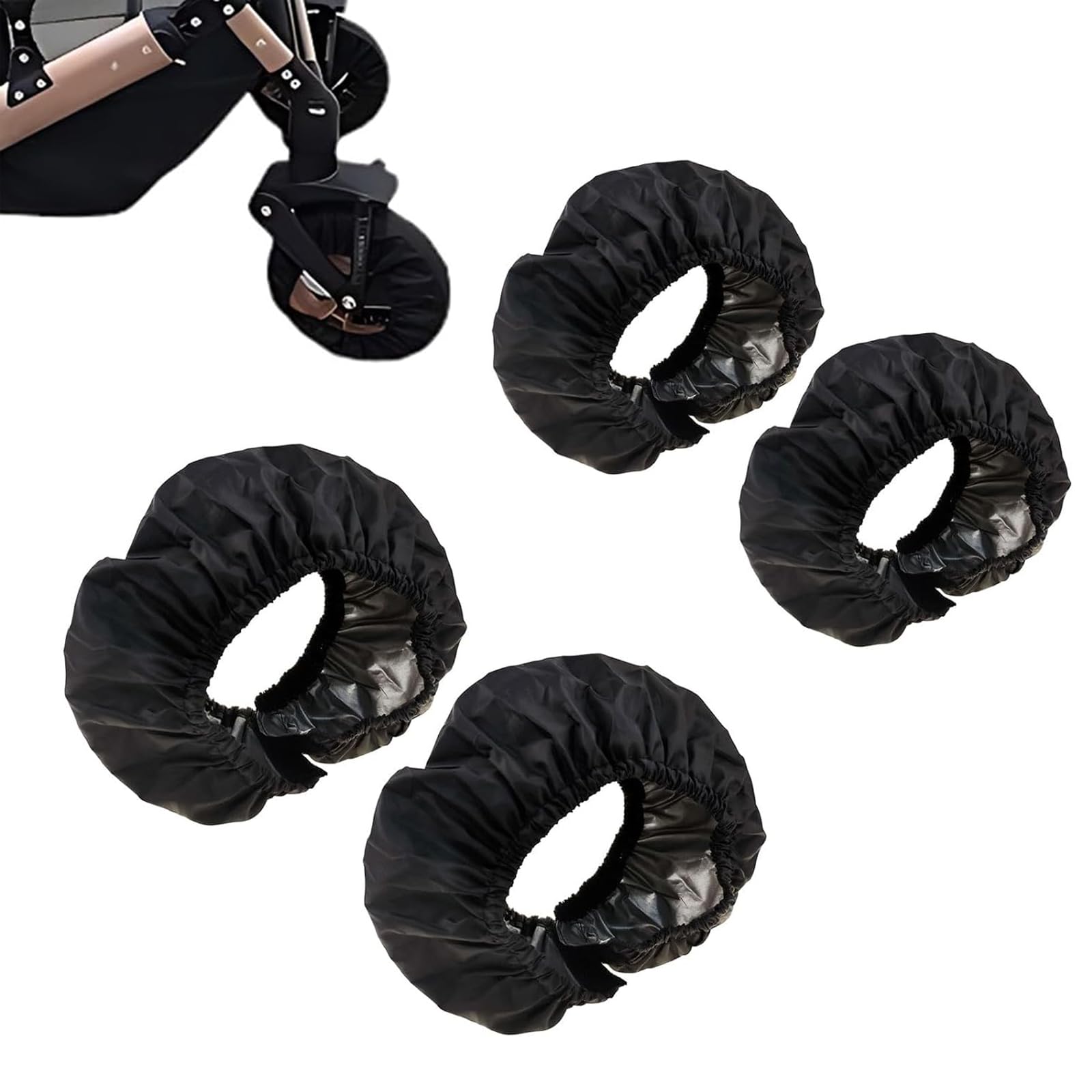 4 Pezzi Copriruota per Passeggino, Copriruote per Sedie a Rotelle, Copriruote Passeggino per La Casa, Copri Ruote Passeggino, Accessori per Passeggino, Protezioni Delle Ruote