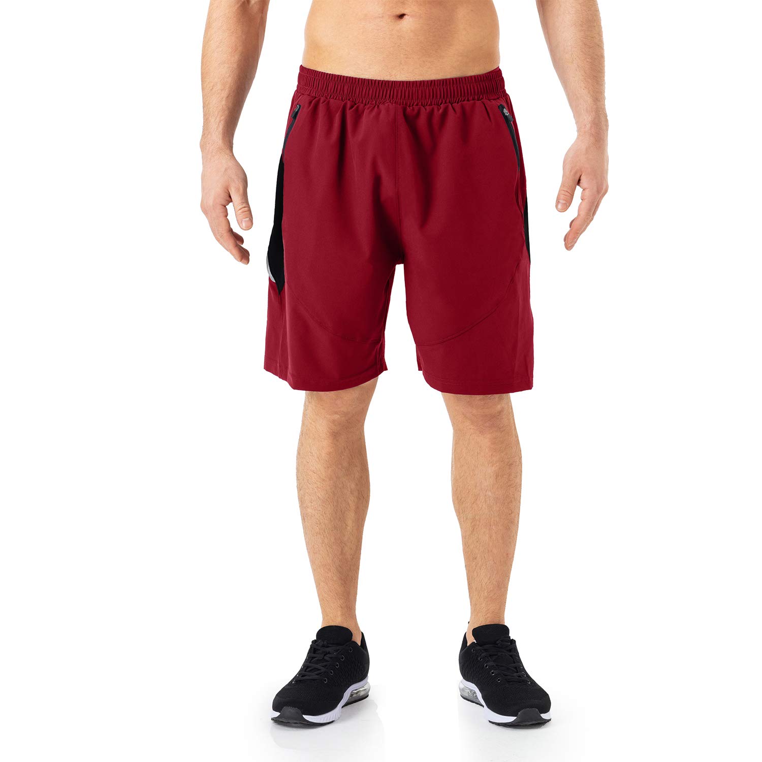 HMIYA Pantaloncini Running Uomo Leggero Sportivi Shorts Asciugatura Veloce Palestra Corsa Calzoncini con Tasca con Cerniera