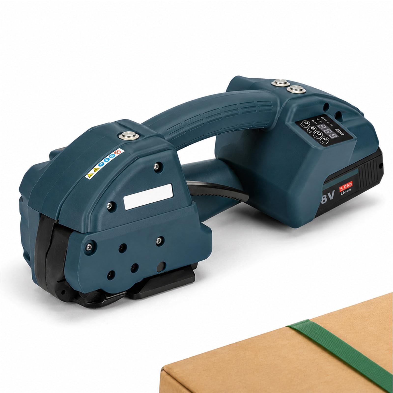 richigblosmum Upgraded Automatic Strapping Machine, One-Touch Cordless Banding Tool for PET/PP Strap, Industrial Banding Strapping Kit for Carton Packing, Pallet Bundling and Shipping Stations Q1