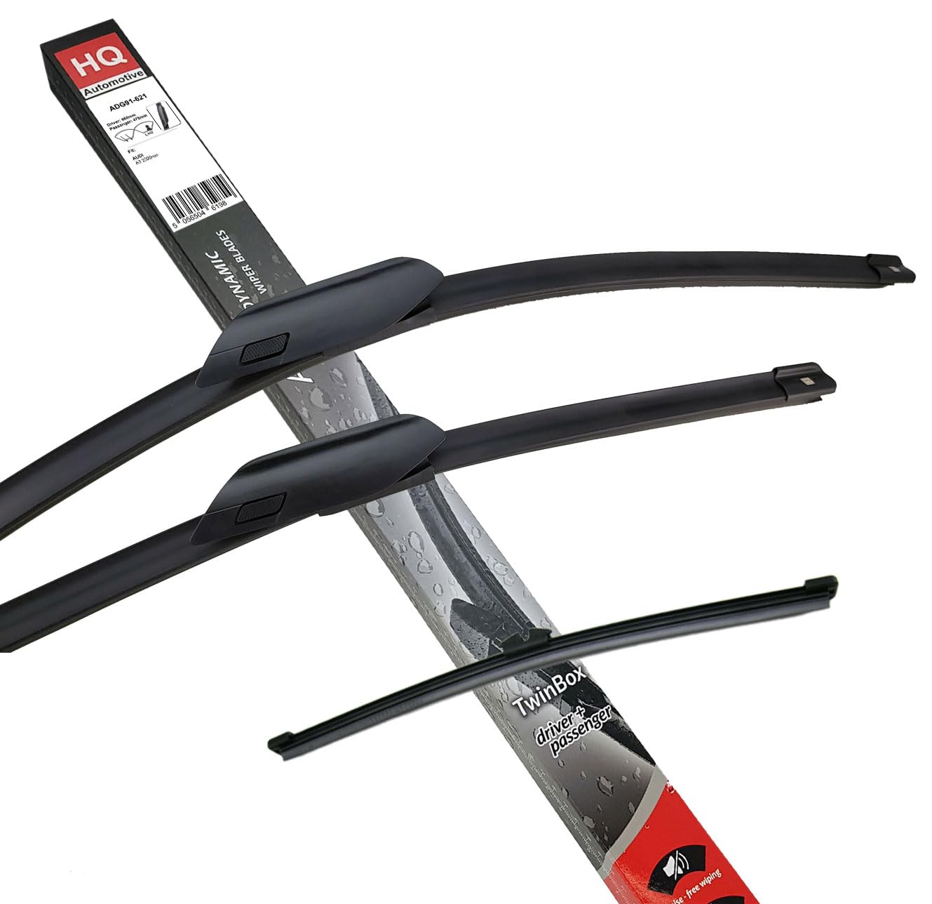 HQ Automotive Wiper Blades for Bmw 1 Series F40 Hatchback May (2019 and later) Front Rear Kit, Adg71-621|Hq3A14