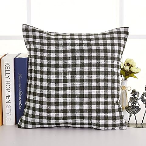 Deconovo Decorative Faux Linen Throw Pillow Cover Cover