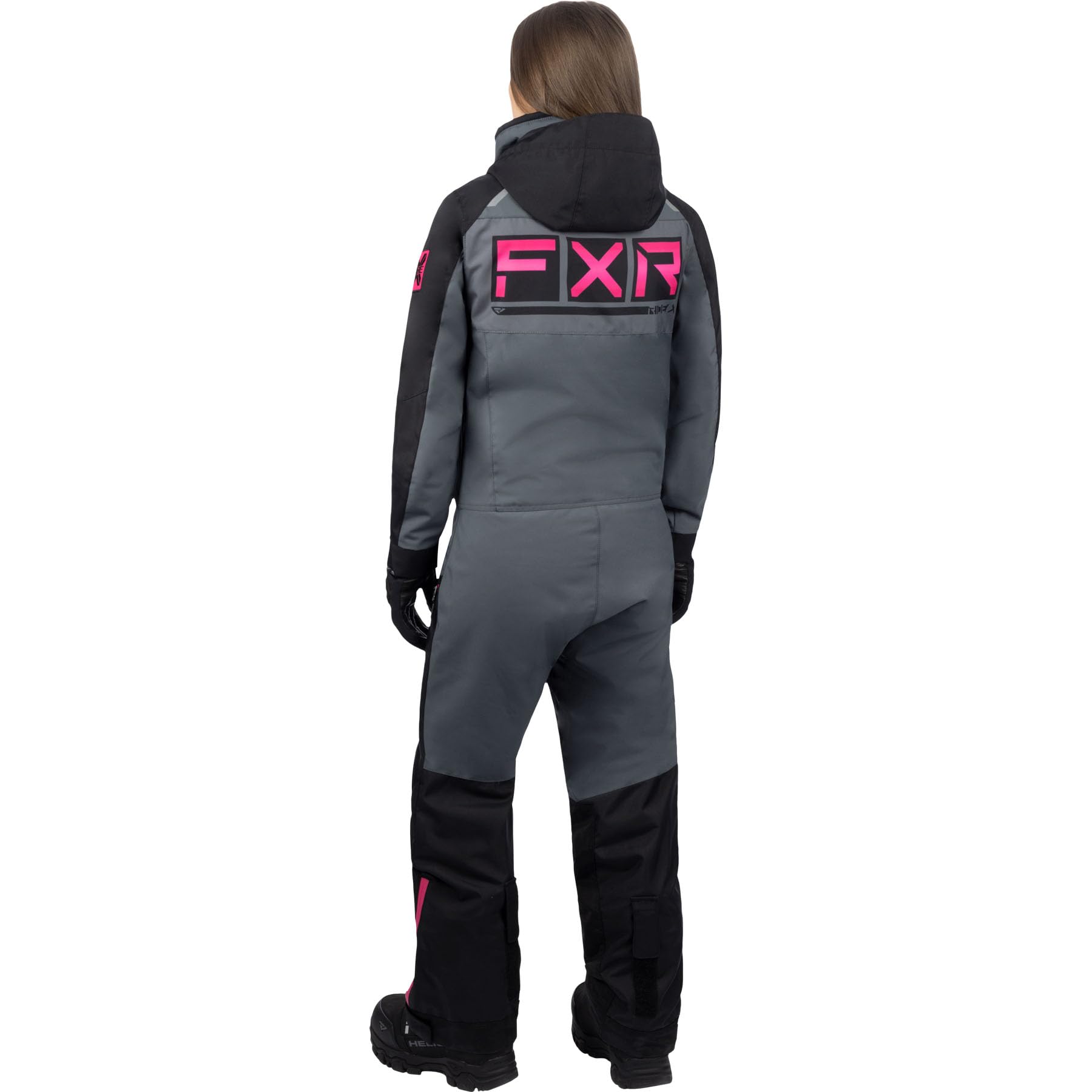 FXR Women's Recruit F.A.S.T. Insulated Monosuit 2025 (Black/Charcoal/Fuchsia - 2)