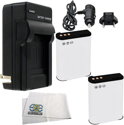 2-Pack inteligente Li-Ion baterías de reemplazo para Nikon EN-EL23 2400 mAh cada para cámaras digitales Nikon Coolpix P600, P610, P900, & S810 C,