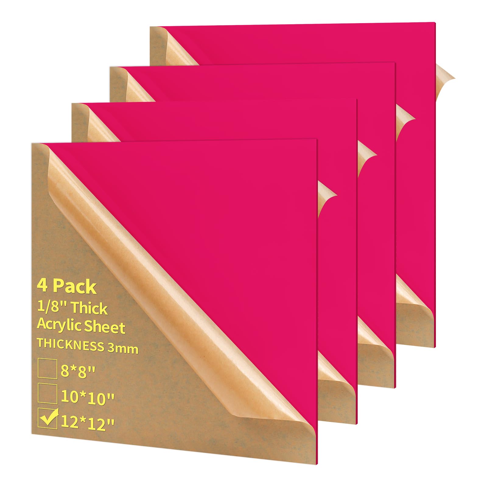 Acrylic Sheets - 4 Pack 12x12 Blue -15