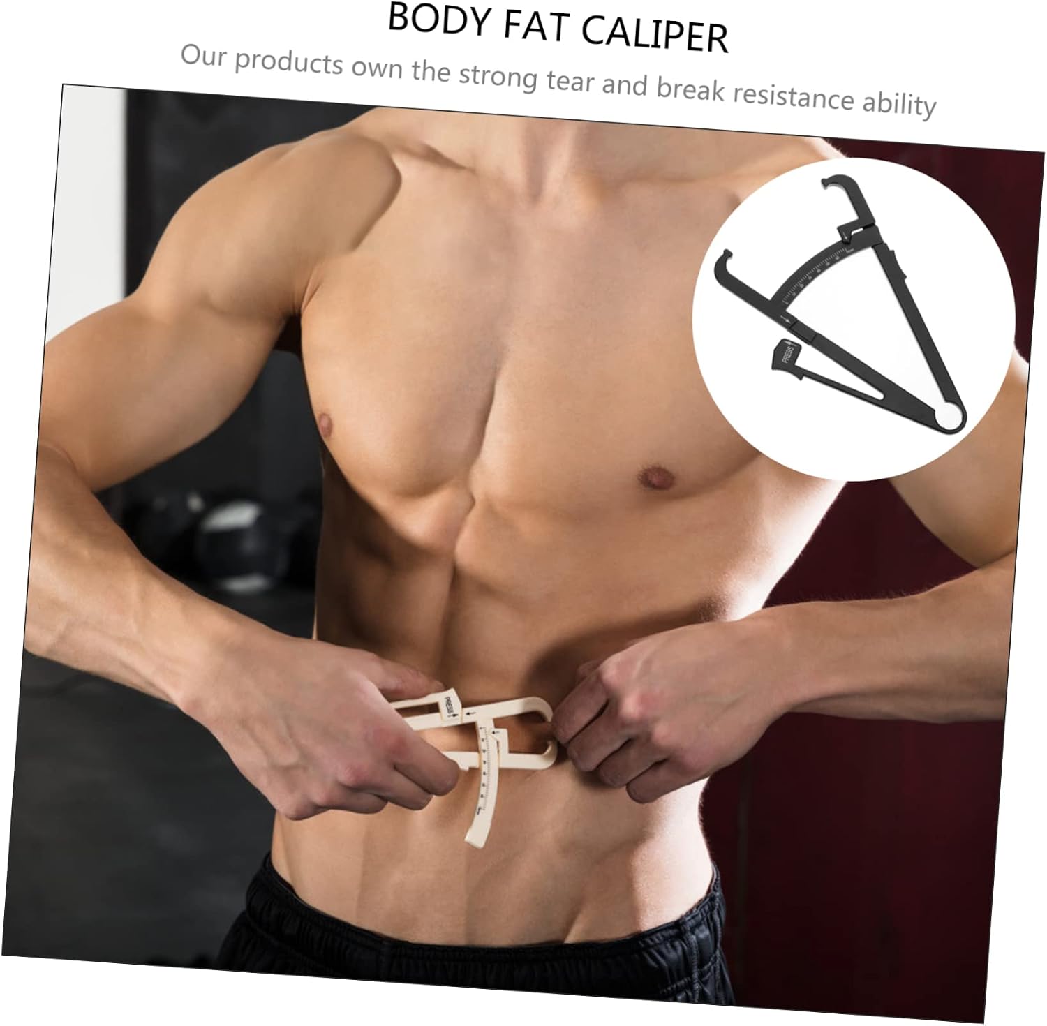 Outanaya 2pcs Skinfold Caliper for Accurate Measurement Handheld Tester for Men and Women for Fitness and Health Monitoring Centimeter Scale