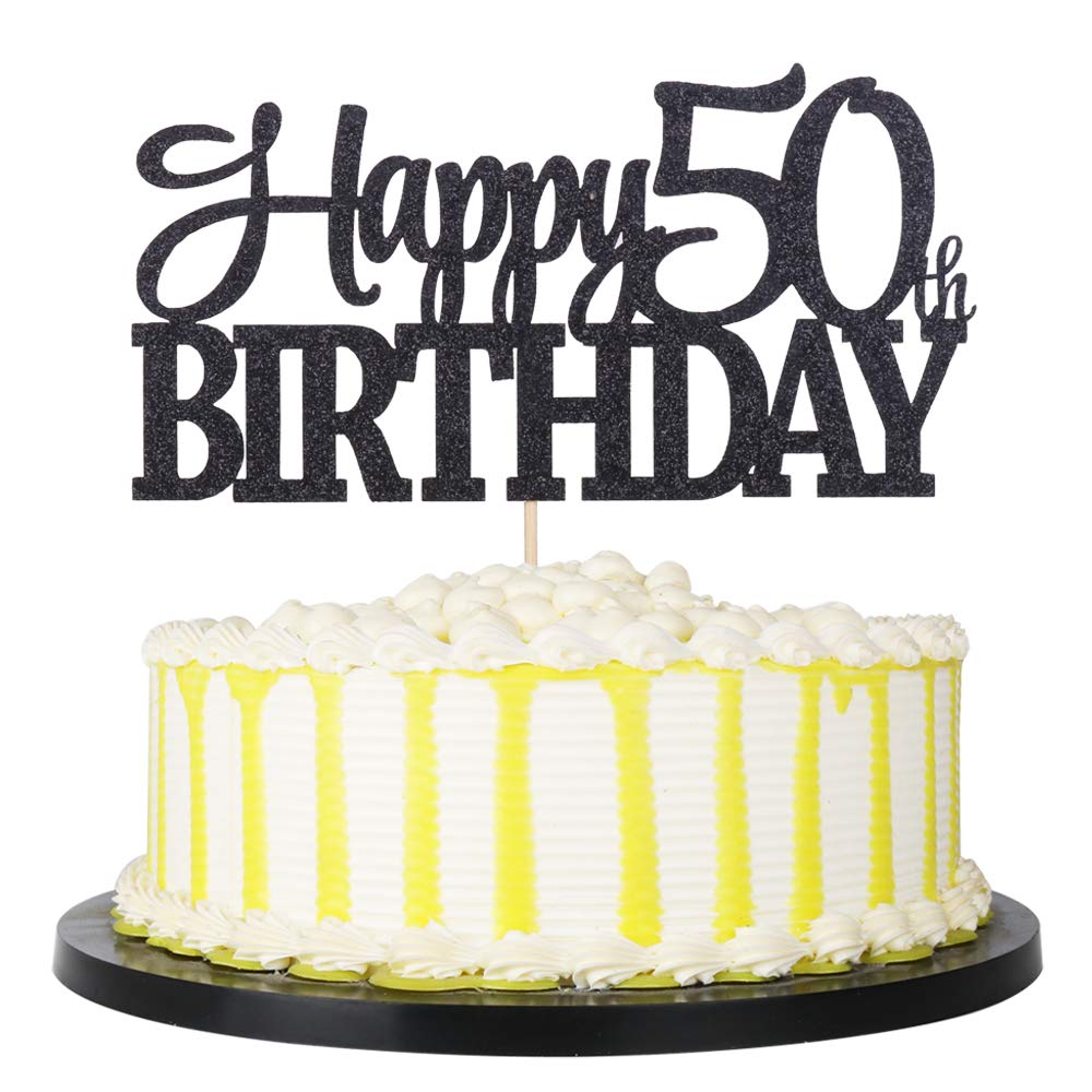 cake topper happy 50th birthday