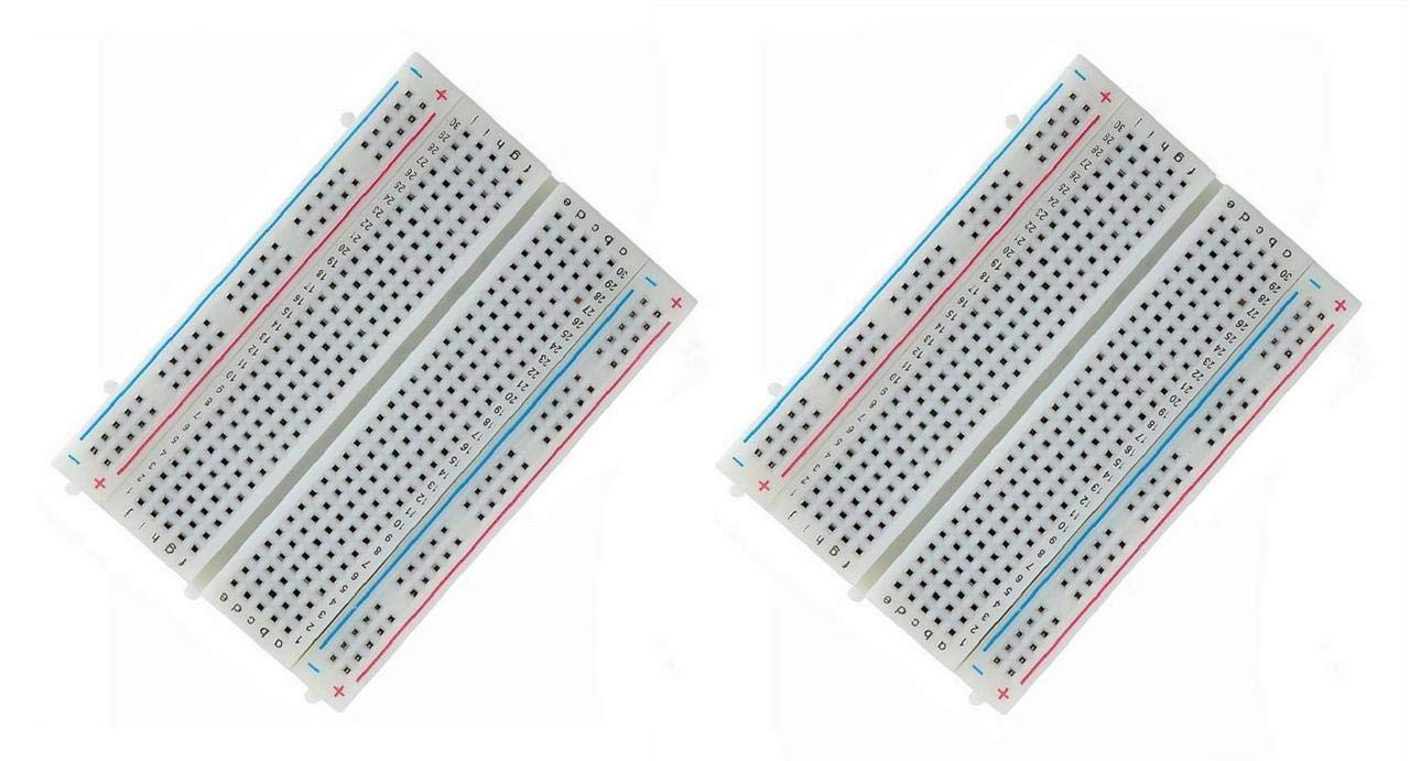 FEDUS® Solderless Self-Adhesive Breadboard Nickel Plated Bread Board Or Solderless Pieces PCB Circuit Test Board, Project Board (400 Tie Points) for DIY Projects Pack of 2 (B07WXGKC69) Amazon Price History, Amazon Price Tracker