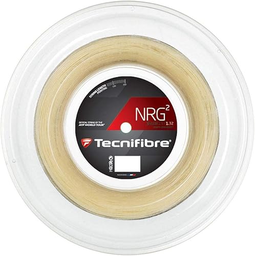 Tecnifibre Carrete de cuerda de tenis NRG2 (0.630-0.052 in) (Natural)