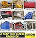AKON Curtain Track Custom Size Vinyl Tarps | You Give The Dimensions with Grommets Made to Order Throw Tarps, Covers, Patios, Porch, Screen Rooms, Gazebos Waterproof 100% Weather Resistant