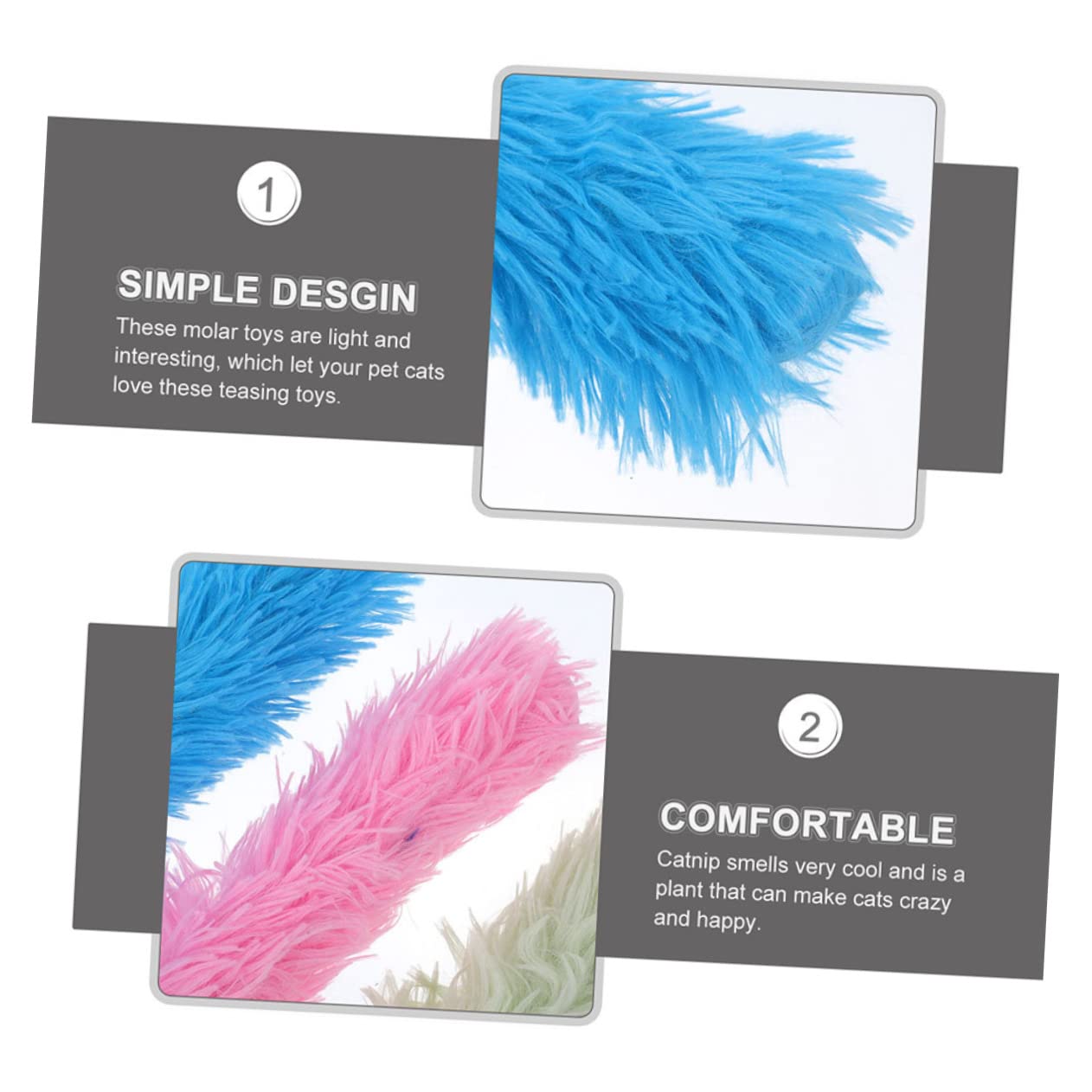 Mipcase 18pièces Jouets Interactifs Chaton avec Herbe à Chat Coussin Doux Et Jouets à Teaser pour Chats Intérieur Fournitures pour Animaux De Compagnie Colorées