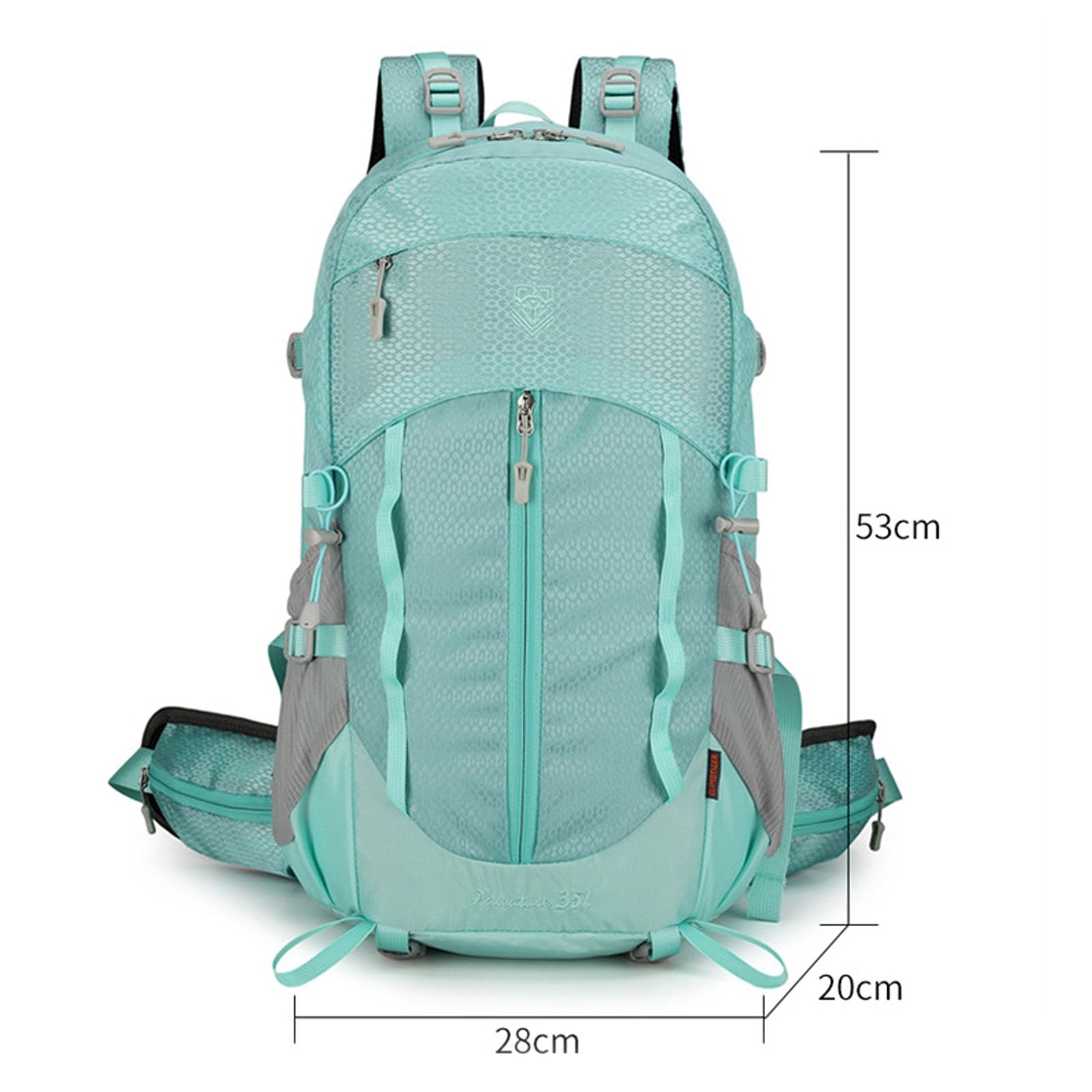 Mochila de Senderismo, Mochila de Trekking, Mochila para Exteriores 35L, Ligera Impermeable con Correas Ajustables, para Hombres Mujeres Camping Montaña Viajes (Gris oscuro)