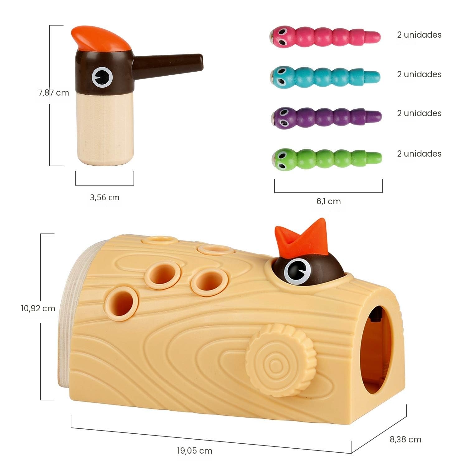 Top Bright Juguetes Magnéticos para Niños, Juego de Capturar Gusanos Montessori, Juguetes Educativos a Partir de 2, 3, 4 Años para Niños y Niñas Regalos