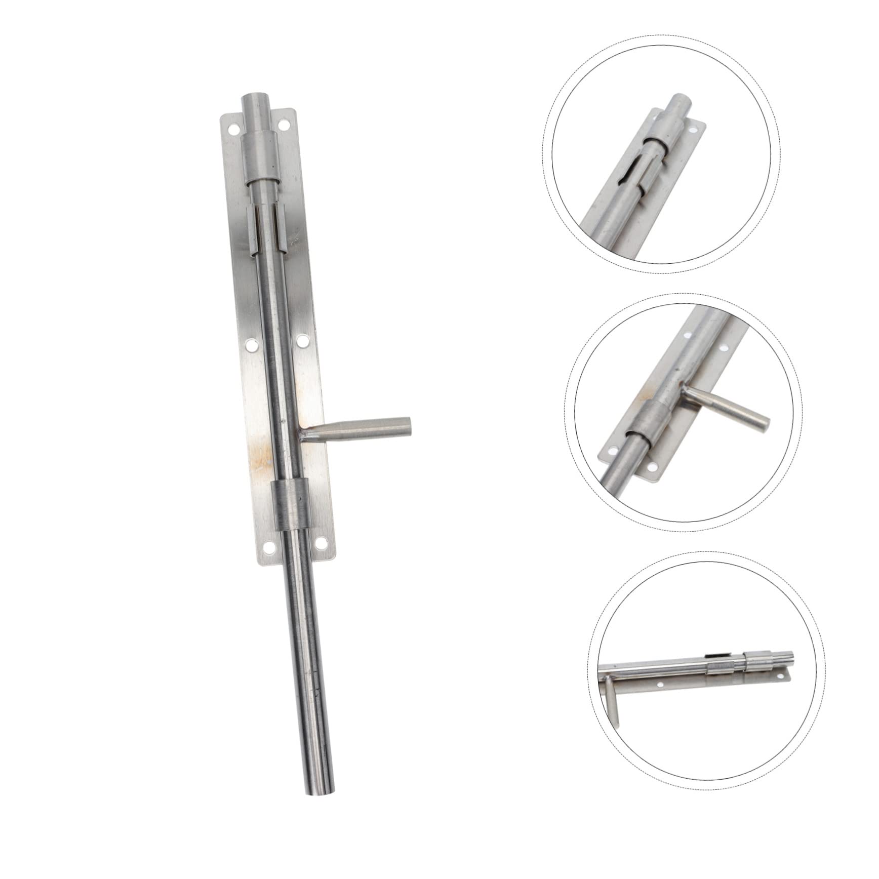 Gadpiparty Loquets de sol solides serrure porte exterieure serrure de portail extérieur recharge de gaz verrou de portail boulons verrou porte loquet de porte loquet d'extension extérieur