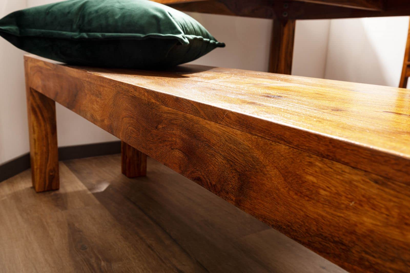 MASSIVMOEBEL24.DE Banc Acacia laqué Miel Oxford 140x40