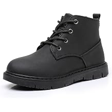 Ahannie Boys Boots Toddler Kids Work Boots with Side Zipper