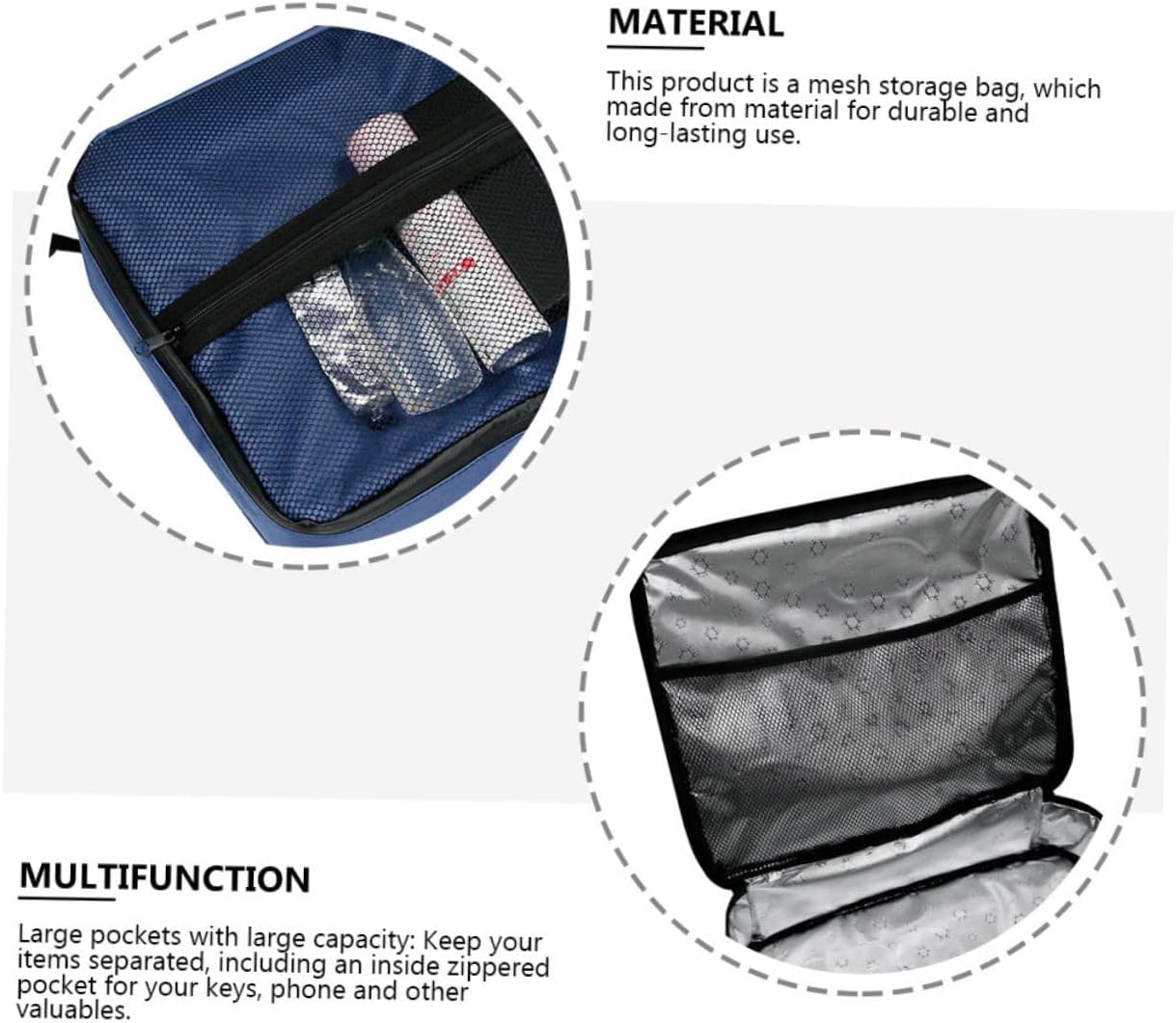 1pc Lightweight Cooler Organizer Mesh Storage Pouch for Travel Camping School -Preservation Bag Capacity for Easy Carrying