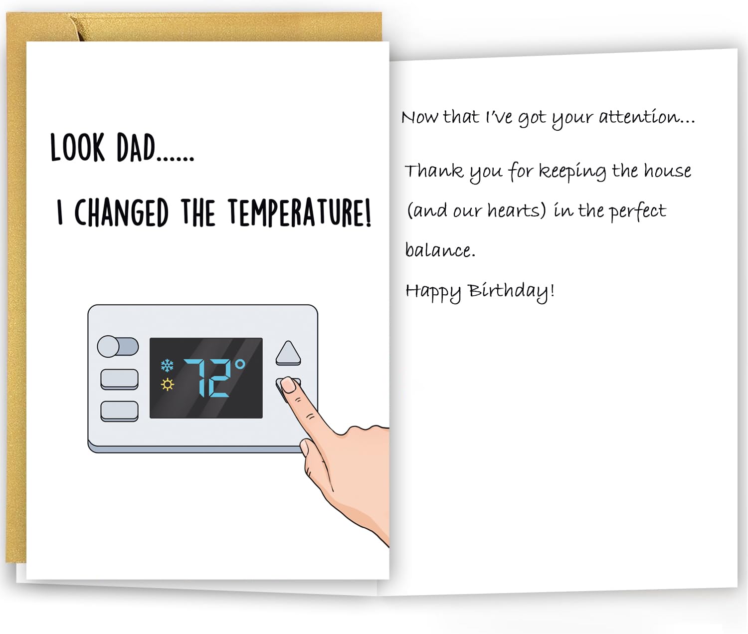 DASLET Funny Birthday Card For Dad Ideal Greeting Cards From Son Daughter Humor Happy Birthday Gift For Father Stepfather Husband Dad