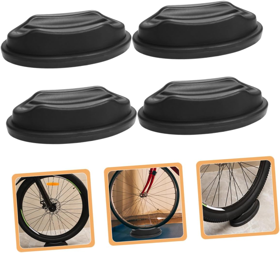 VICASKY 4pcs Cycling Table Front Wheel Mat Bike Trainer Stand Mat Indoor Cycling Accessory Front Wheel Riser Block Bike for Exercise