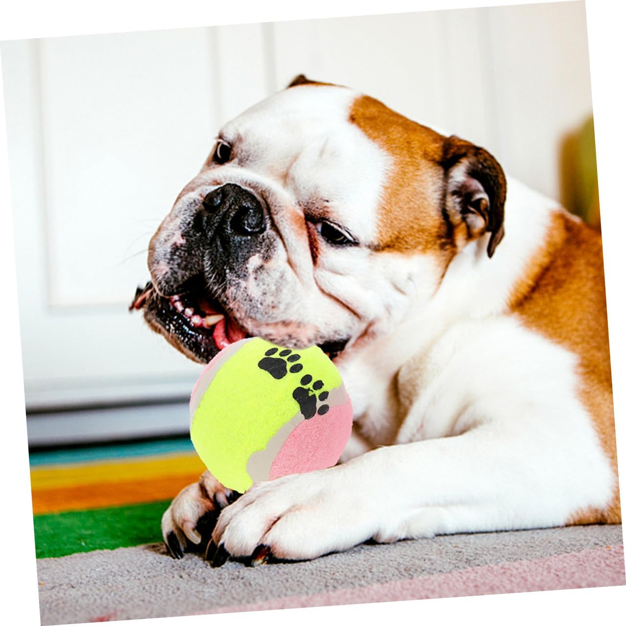 KESYOO 16pcs Plush Tennis Balls for Dogs, 7cm Diameter Rubber Puppy for Outdoor Fetch and Training, Sturdy Pet Balls for Dog Chewing and Play Random Color