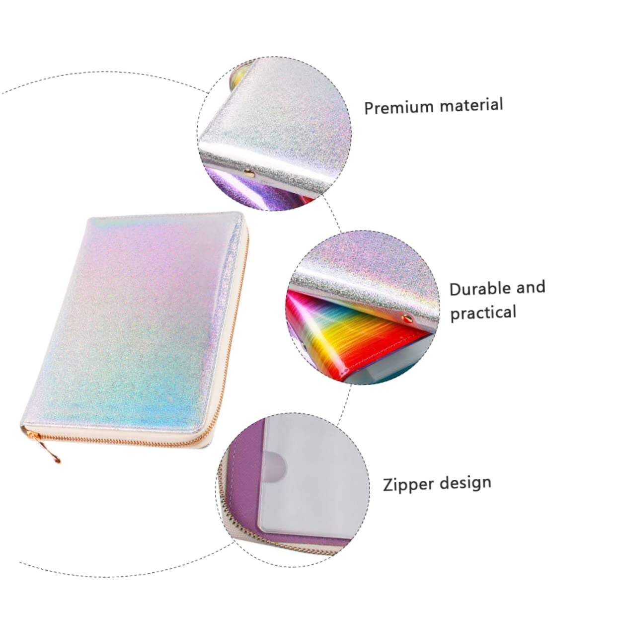 minkissy 1Pc Nail Art Stencil Card Holder Nail Stamp Nail Resto Stand Nail Art Stamp Card Binder Stamping Plate Case Template Holder Case Alloy Storage Bag For Nail Template Cards Bolsa