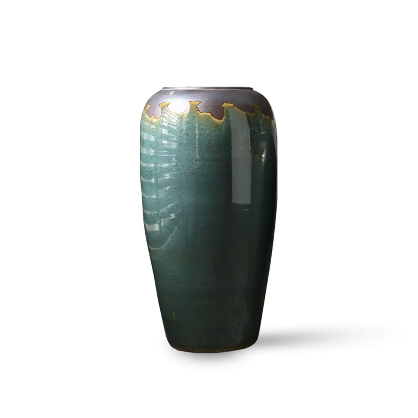 asdchZen Floor-Standing Large Vase Hotel Hall Villa Living Room Porch Multifunctional Ceramic Vase,30 * 58CM