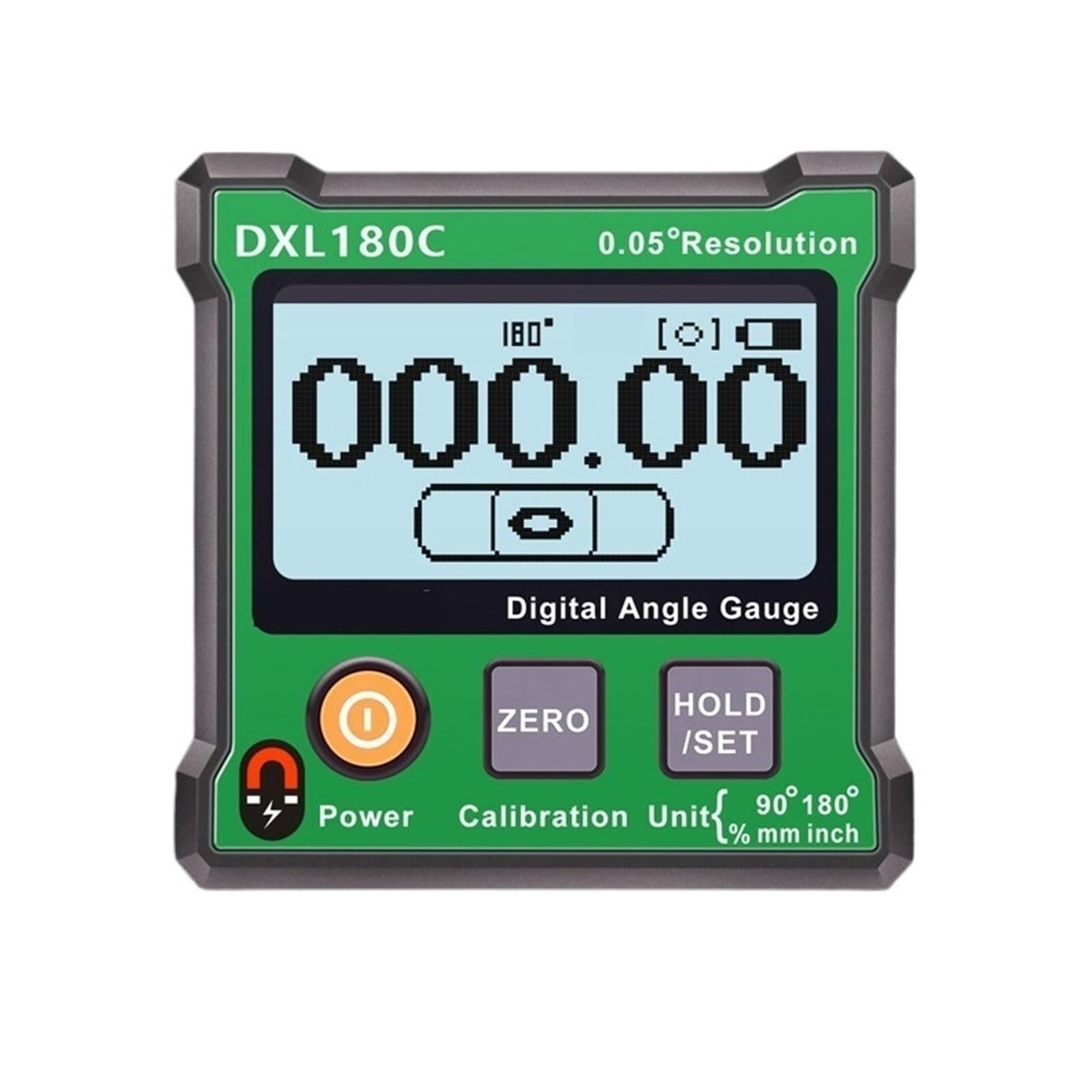 Livello elettronico, misuratore angolare digitale DXL180C Inclinometro digitale con righello livellante magnetico 180° Strumenti di misurazione(DXL180C magnetic)