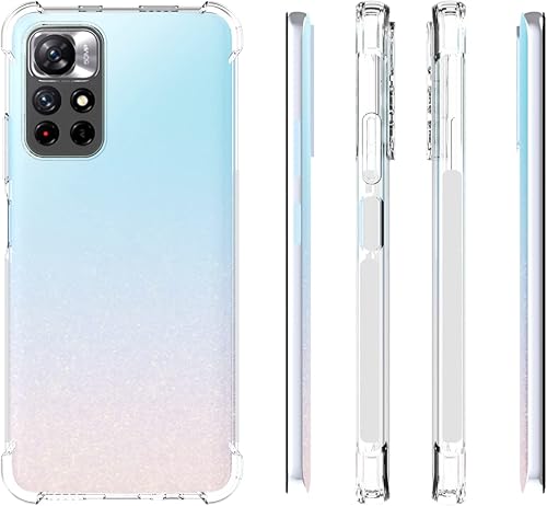 Miniatura 2 de Funda para Redmi Note 11 5G/Poco M4 Pro 5G Clear TPU Cuatro Esquinas Funda Protectora Transparente Suave Funda