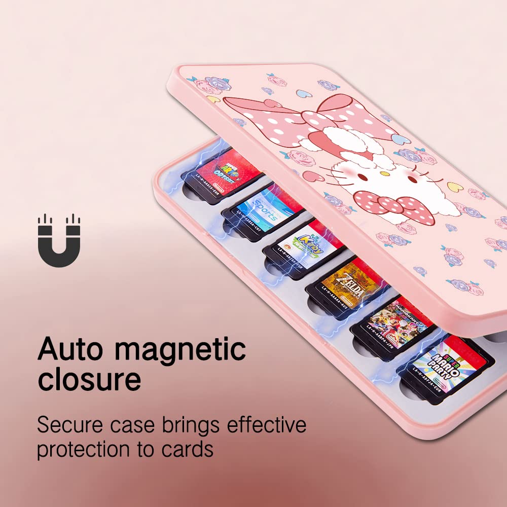 PERFECTSIGHT Carina valigetta da gioco per Switch, OLED e Lite con 24 slot per carte da gioco
