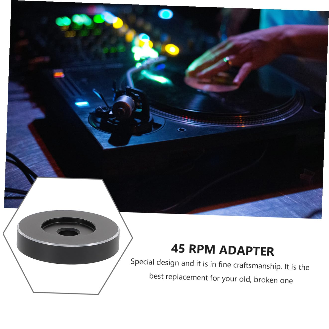 BESTonZON 4 Pezzi Adattatore Convertitore 45 Colonna Sonora Adattatore Per Disco In Vinile Di Ricambio Adattatore Per Mandrino 45 Giri Adattatore Per Disco Per Album Adattatore Per