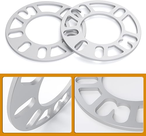 Miniatura 5 de dynofit Espaciadores de rueda de 0.197 in para ruedas de 4 lengüetas y 5 lengüetas, apto para 4x98, 4x100, 4x108, 4x110, 4x112, 4x114.3, 4x120