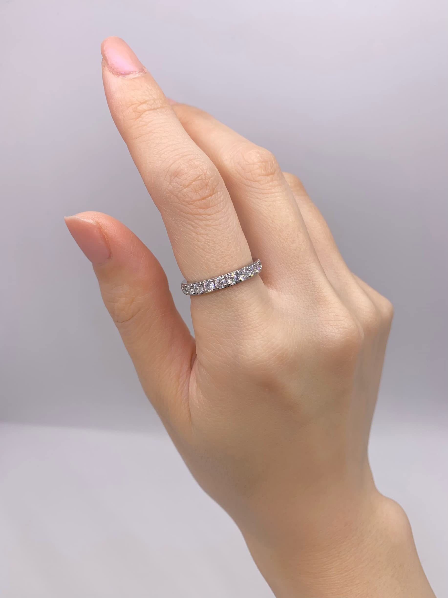 Qudo Vorsteckring Ring ETERNITY BIG Memoryring Edelstahl silber
