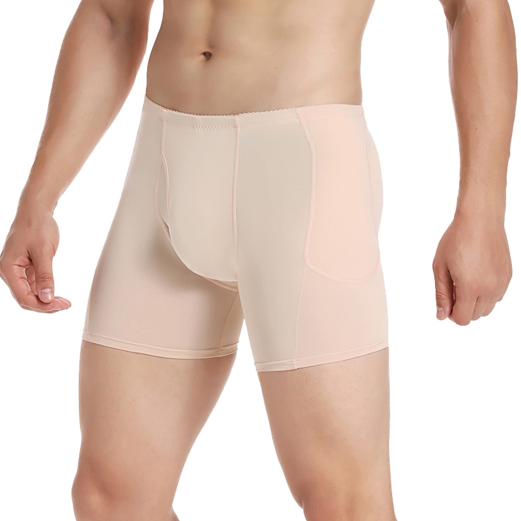 Bóxer moldeador de cuerpo masculino con almohadillas extraíbles para realzar glúteos 8