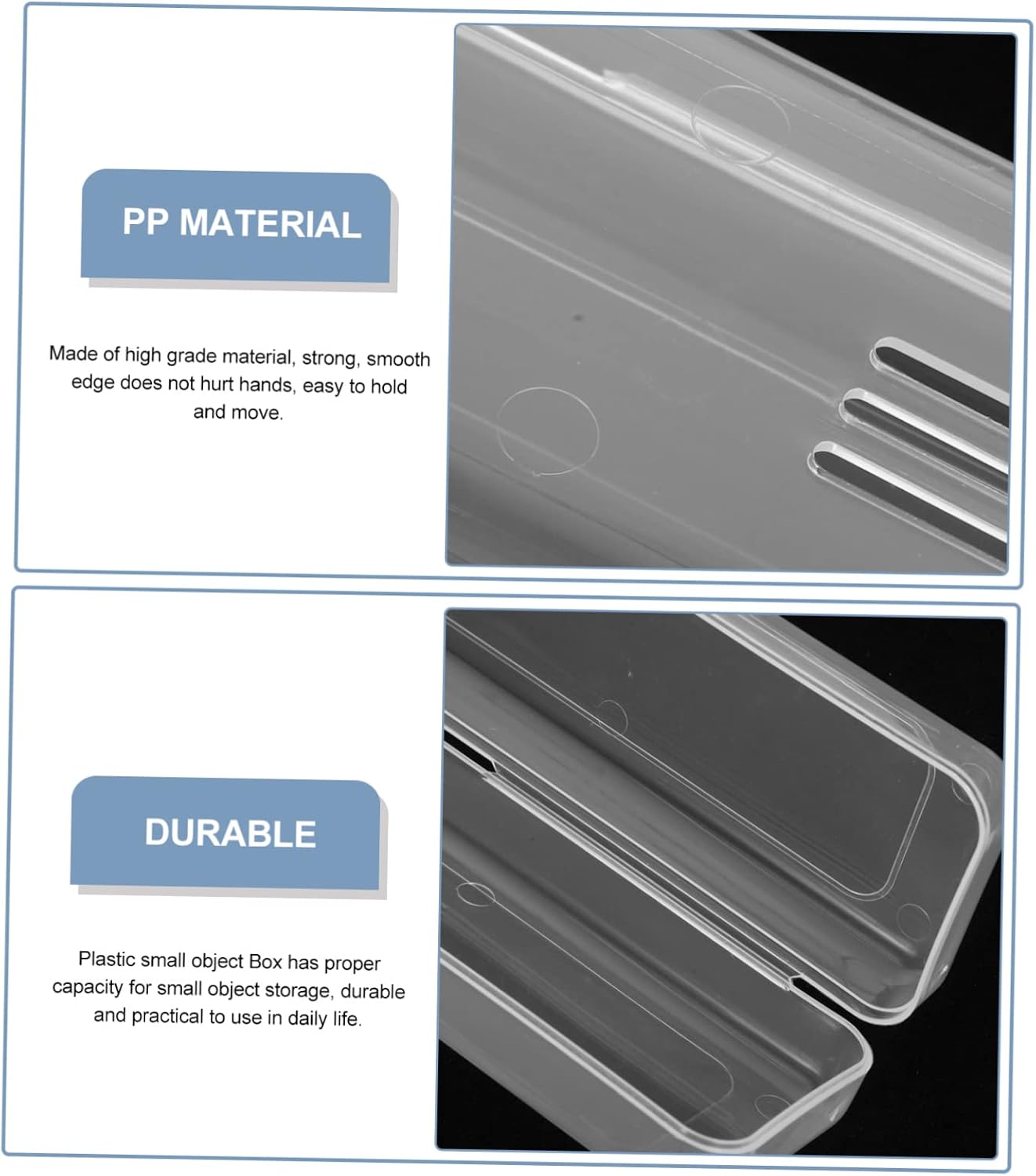 Travel Straw Storage Box 4 Pack PP Carrying Case