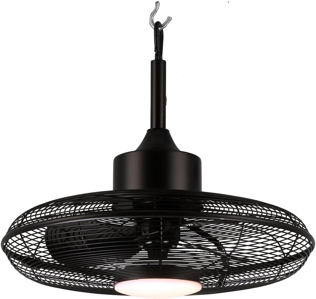 Wynwood QL11191BK 20-Inch Markham Wet Rated Ceiling Fan, Matte Black, Outdoor Ceiling Fan with 3-Way CCT LED Light, 3-Speed Remote Control, All-Weather ABS Blades