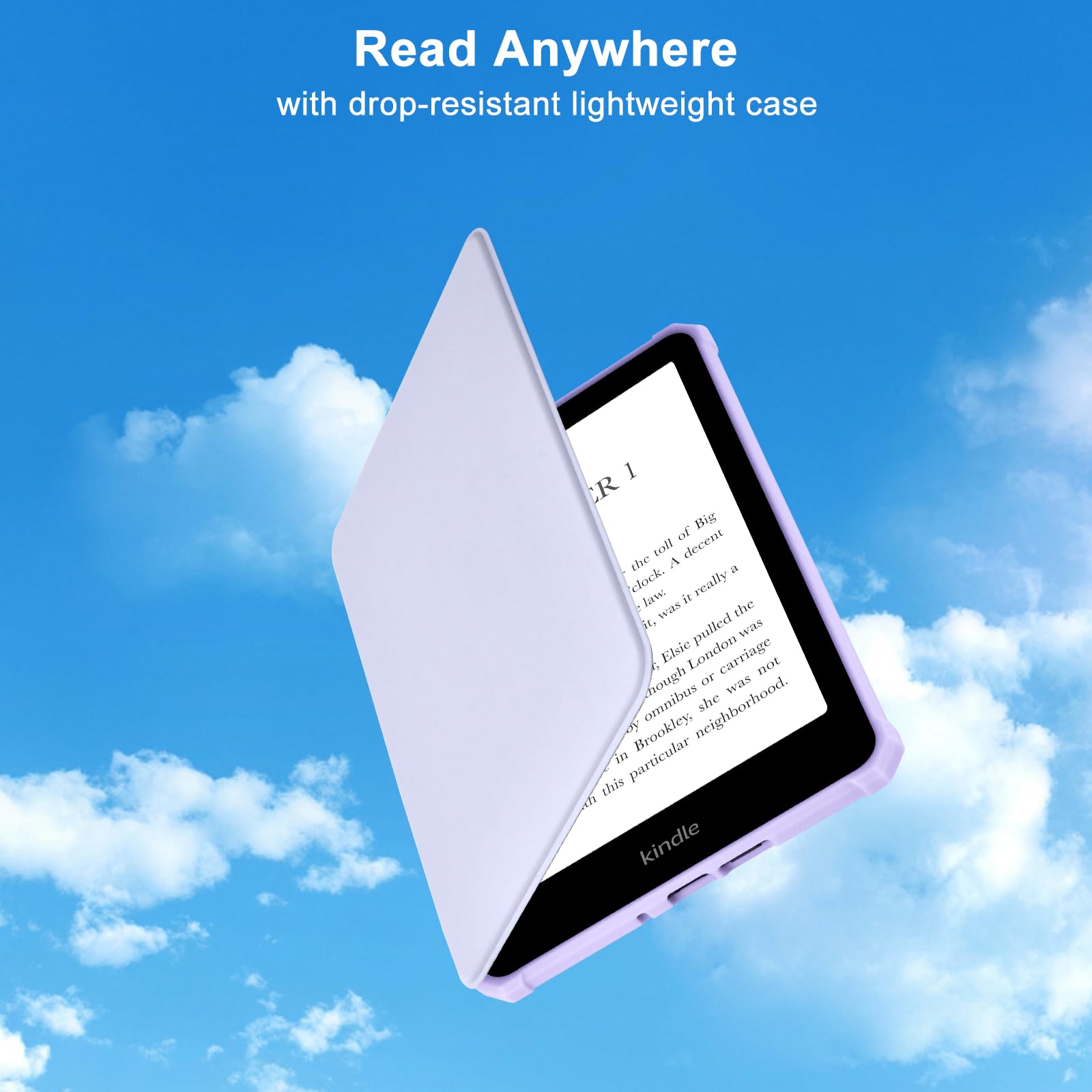 TQQ Custodia per 7" Kindle Paperwhite e Kindle Colorsoft Signature Edition (Solo Modelli 2024), Funzione di Riposo Automatico, Leggera e Impermeabile
