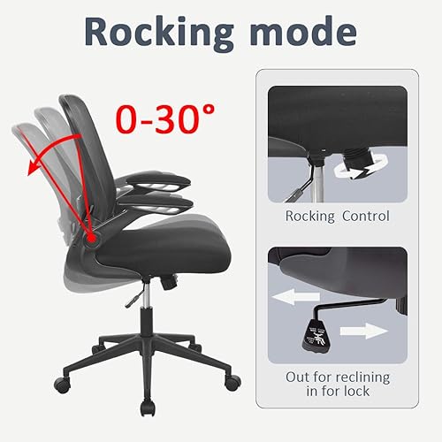 Miniatura 3 de Silla de oficina grande y alta hasta 400 libras silla de escritorio de malla para computadora con soporte lumbar asiento ancho ajustable brazos