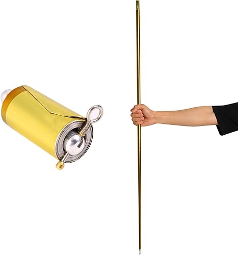 Miniatura 3 de BULINGNA Varita mágica de metal extensible de acero inoxidable para espectáculo de escenario mago, accesorios de truco de magia (oro, 3.6 ft)