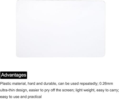 Miniatura 4 de MECCANIXITY 30 unids tarjeta de apertura de plástico 0.014 in herramienta de apertura de palanca flexible ultra fina para pantalla LCD reparación de